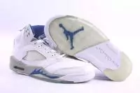 retro air jordan 5 hommes americaine mode bon marche stars sport blanc bleu